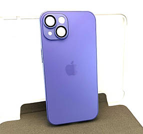 Чохол на iPhone 14 AG Glass Matte TPU+glass із захистом камери накладка бампер бузковий
