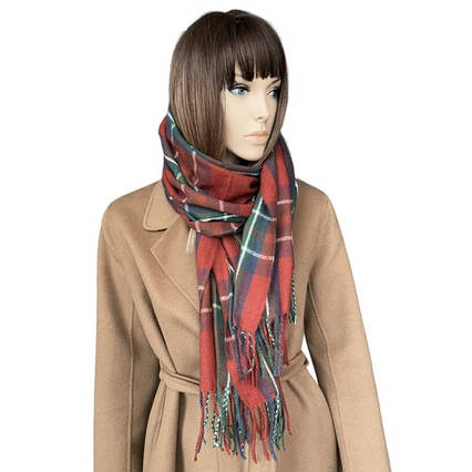 Шарф жіночий зимовий у карту Різдвяний Self Service 200х60 см