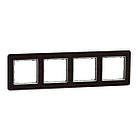 Рамка на чотири поста Schneider Sedna Elements SDD381804 венге