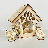 "Птаха" годівниця для птахів Nestwood + 3 пташки у подарунок, фото 9