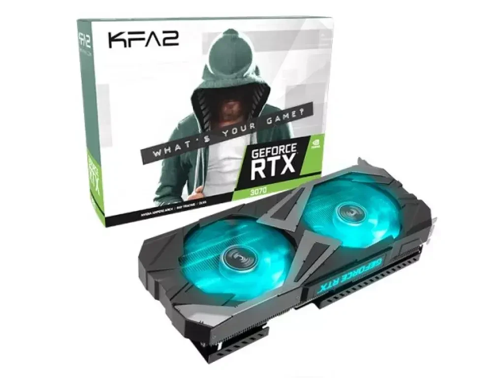 Игровая видеокарта KFA2 GeForce RTX 3070 EX (1-Click OC) (37NSL6MD2V7K) для ПК - фото 2 - id-p2037437121