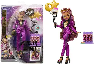 Лялька Монстер Хай Клодін Вульф Бал монстрів Monster High Clawdeen Wolf Doll in Monster Ball Party HNF69