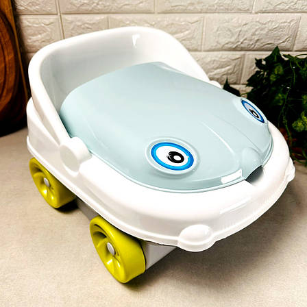 Дитячий музичний горщик-машинка Блакитний Irak Plastik CM-140 "Baby car", фото 1