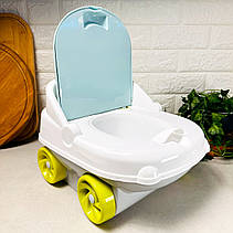 Дитячий музичний горщик-машинка Блакитний Irak Plastik CM-140 "Baby car", фото 6
