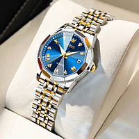 Женские золотые наручные часы с серебряным Shengke Dream Adwear Жіночий наручний годинник золотий з срібним
