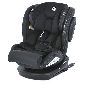 Дитяче автокрісло з підголовником та поворот 360º isofix El Camino EVOLUTION 360º ME 1045 Royal Black Чорний