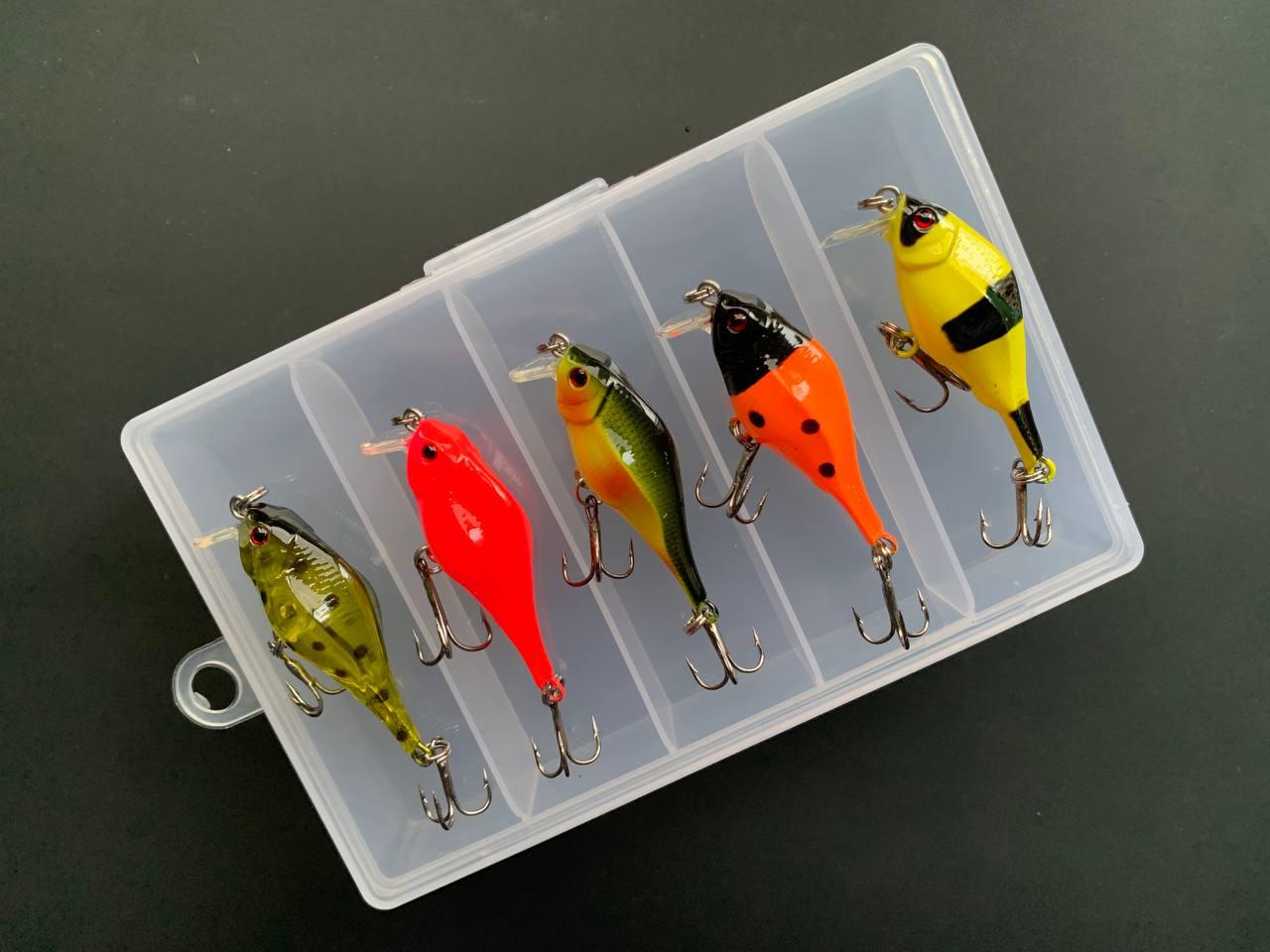 Набір Воблерів Crankbait 40мм\2.8гр (набір 5шт + коробка)