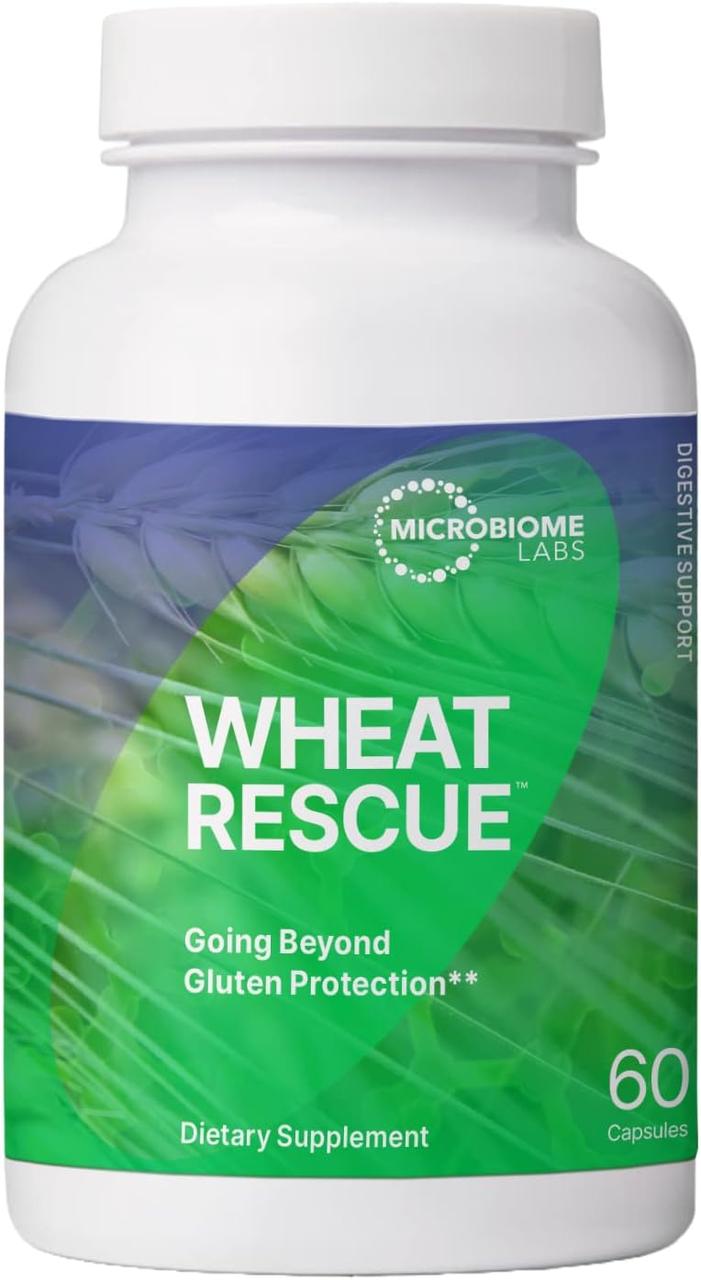 Microbiome Labs Wheat Rescue / Ферменти для глютену та молока 60 капсул