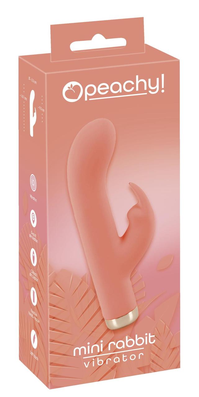 Вібратор-кролик Mini Rabbit Vibrator персикового кольору