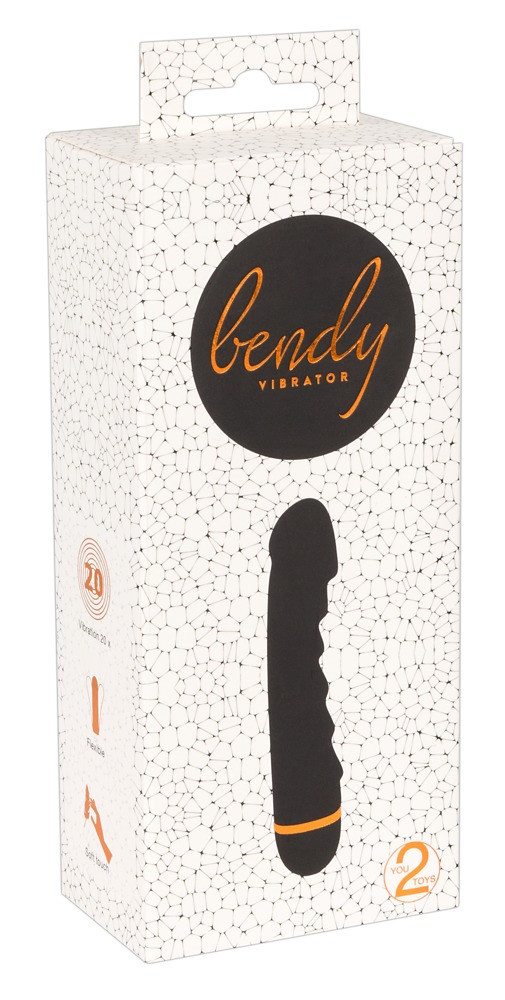 Чорний бархатистий вібратор Bendy Ripple Vibrator із 20 режимами вібрації