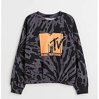 Дитячий джемпер світшот на флісі MTV H&M на дівчинку підлітка 10-12 років - р.146-152, 43002