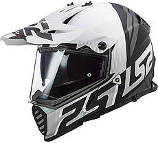 МОТОШОЛОМ ДУАЛСПОРТ LS2 MX436 PIONEER EVO EVOLVE КОЛІР MATT WHITE BLACK