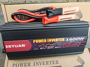Інвертор Перетворювач напруги 12V-220V Eryuan 1600W Модифікований синус з LCD-дисплеєм Eryuan