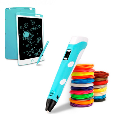 3D ручка PEN-6 c LCD-дисплеем Draw Your Dream (набор трафаретов, графический планшет, 100 м пластика) - фото 3 - id-p2037494487