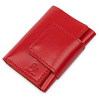 Компактне жіноче портмоне в три додавання GRANDE PELLE Червоний Adwear