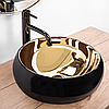 Умивальник (раковина) REA LUNA BLACK MATT GOLD накладний *, фото 3