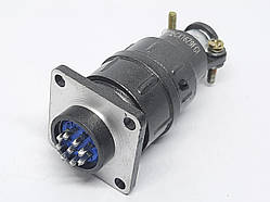 Роз'єм CX16-9pin комплект (Гніздо з фланцем + штекер)