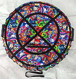 Тюбінг 100 см (плюшка, таблетка, надувні санки) для катання з камерою та ручками (різні кольори в наявності), фото 7