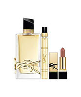 ПОДРОЧНЫЙ НАБОР YSL LIBRE EAU DE PARFUM HOLIDAY 2023 парфюм Libre 90 мл + 10 мл + помада Rouge Pur Couture