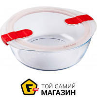 Контейнер 2.3 л стекло без рисунка Pyrex Cook & Heat 26x23см (208PH00) круглая прозрачный