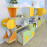 Стенка детская для игрушек Паровозик-2 ST-1149