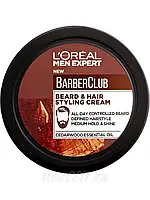 Крем-стайлинг для укладки бороды и волос L'Oreal Men Expert Barber Club 75 мл