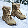 Тактичні берці зимові койот, військові черевики бежеві зима, армійське взуття на зиму для зсу, розміри: 36-48, фото 2