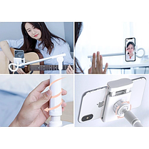 Тримач для телефону Baseus Otaku Life Rotary Adjustment Lazy Holder SULR-0G Silver, фото 5