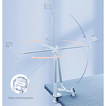 Тримач для телефону Baseus Otaku Life Rotary Adjustment Lazy Holder SULR-0G Silver, фото 6