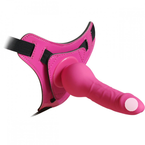 Вібро страпон на пульті 14.5 х 4,5 см, Труси з фаллоімітатором і вібрацією, Реалістичний фаллос, Інтимні ігри, фото 1