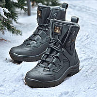 Тактические берцы зимние чёрные, военные ботинки зима, армейская обувь на зиму для всу, размеры: 36-48