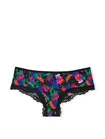 Трусики Victoria's Secret Lace-Trim Cheeky Panty Moonlit Tropic M