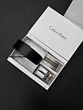 Чоловічий подарунковий набір Calvin Klein ремінь із двома пряжками з натуральної шкіри, фото 5