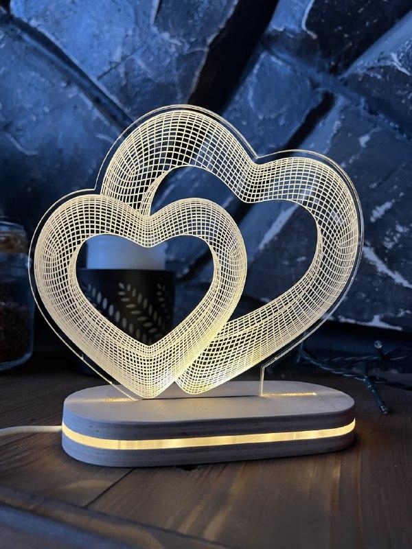 Нічник  Серце 3d