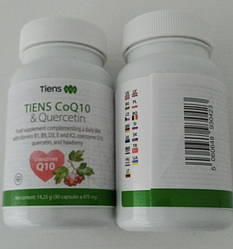 Коензим Q10 і кверцетин з вітамінами B1 B9 D3 E і K2, Тяші 30 капсул по 475 мг