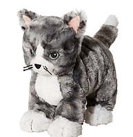 LILLEPLUTT Плюшевая игрушка, кот серый/белый 002.604.51