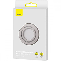 Підставка для телефону Baseus Halo Magnetic Ring Holder Phone Stand SUCH000013 Grey, фото 5