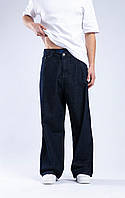 Джинсы багги мужские (синие) стильные свободные модные молодежные штаны-трубы А6320-2288