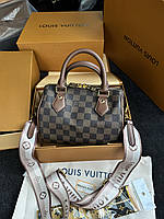 Louis Vuitton Speedy Nano Brown/Chess 20 х 15 х 13 см женские сумочки и клатчи высокое качество