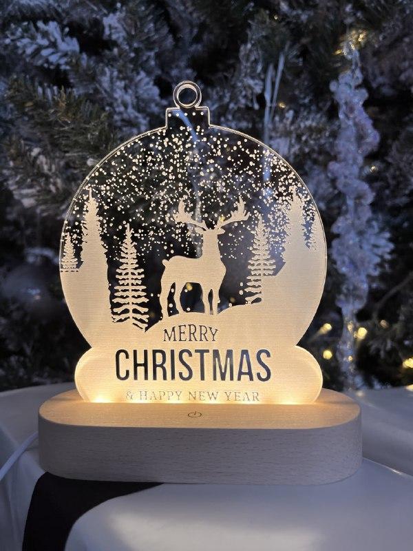 Різдвяний нічник Куля Merry Christmas