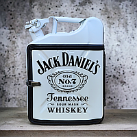 Мини Бар Канистра Портативный 10 л. «Jack Daniel's». Подарок на праздник. Подарочный набор для мужчины Белый