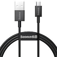 Зарядный кабель MicroUSB 2 метра черный / Зарядный кабель микроюсб / Зарядка для андроид / Зарядка для Android