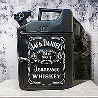 Мини Бар Канистра Портативный 10 л. «Jack Daniel's». Подарок на праздник. Подарочный набор для мужчины Черный
