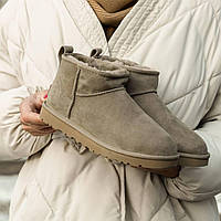 Угги женские UGG Australia Classic Mini бежевые, Угги Австралия мини замшевые, код IN-1632