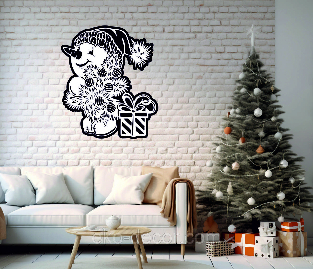 Декоративне настінне Панно «Сніговик», Декор на стену, фото 1