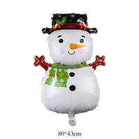 Фигура Снеговик зеленый шарф 80 см шар воздушный