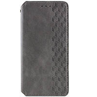 Чохол книжка на Motorola Moto G05 / Motorola Moto E15 сірий шкіряний з візитницею та функцією підставки