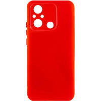 Матовый силиконовый чехол на Xiaomi Redmi 12C красный / Чехол на Сяоми Редми 12ц