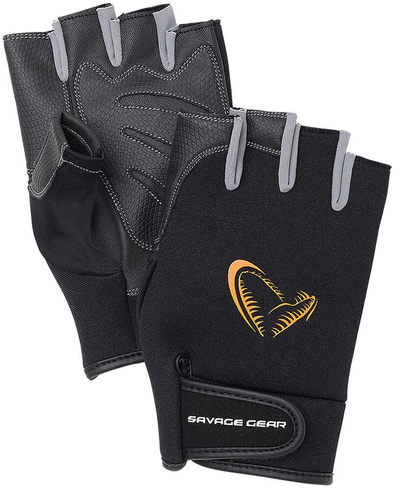 Перчатки Savage Gear Neoprene Half Finger M ц:black - фото 1 - id-p2037636830