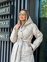 Трендовое женское пальто демисезонное стеганое с подкладкой полиэстер L(46-48)